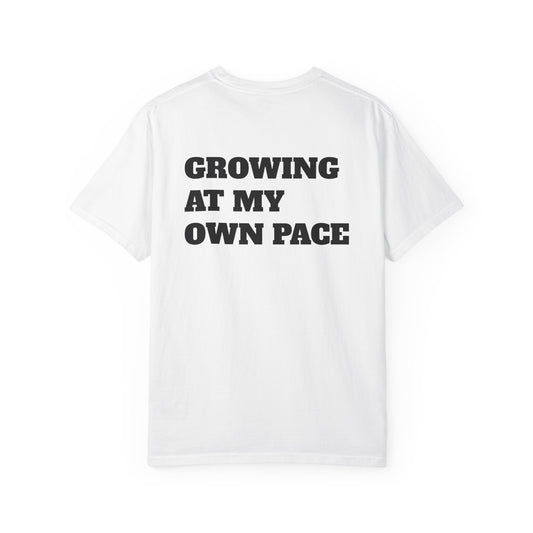 Aesthetic Retro Wildflower Shirt, Growing At My Own Pace Tee, Positive Vibes Comfort Colors 1717, Minimalist Botanical Graphic T-shirt, Oversized Trendy Mental Health Gift, Vintage Floral Back Print...