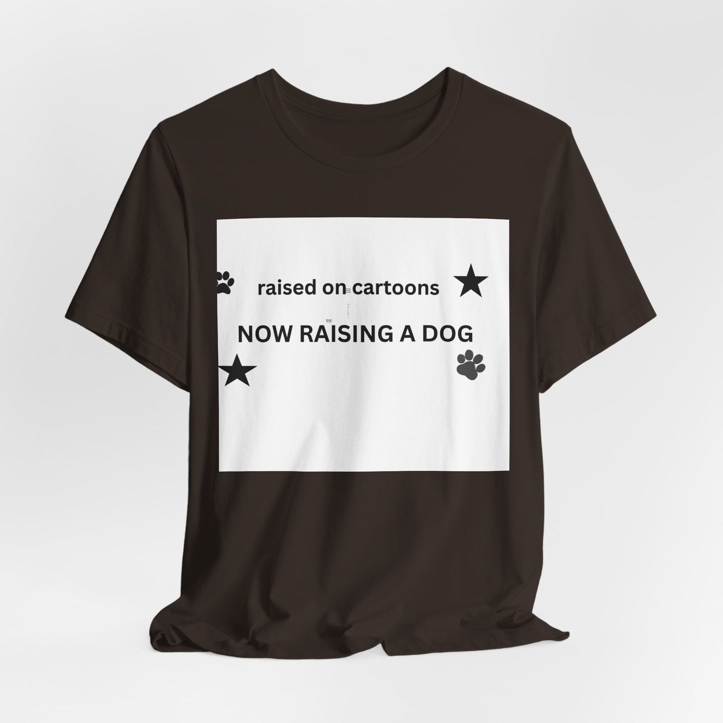 Raised on Cartoons Now Raising a Dog T-Shirt | Dog Lover Tee