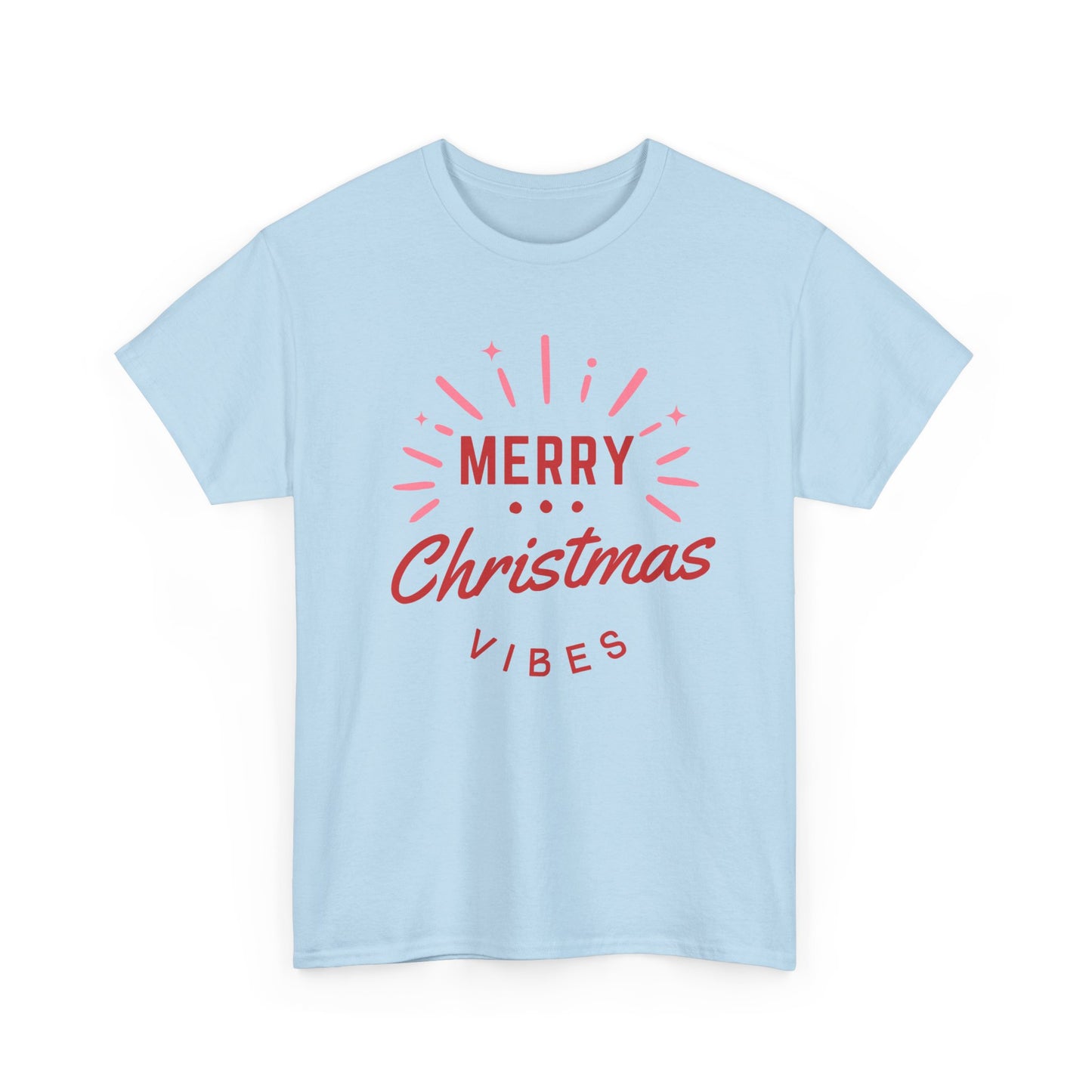 Merry Christmas Vibes T-Shirt | Holiday Typography Tee