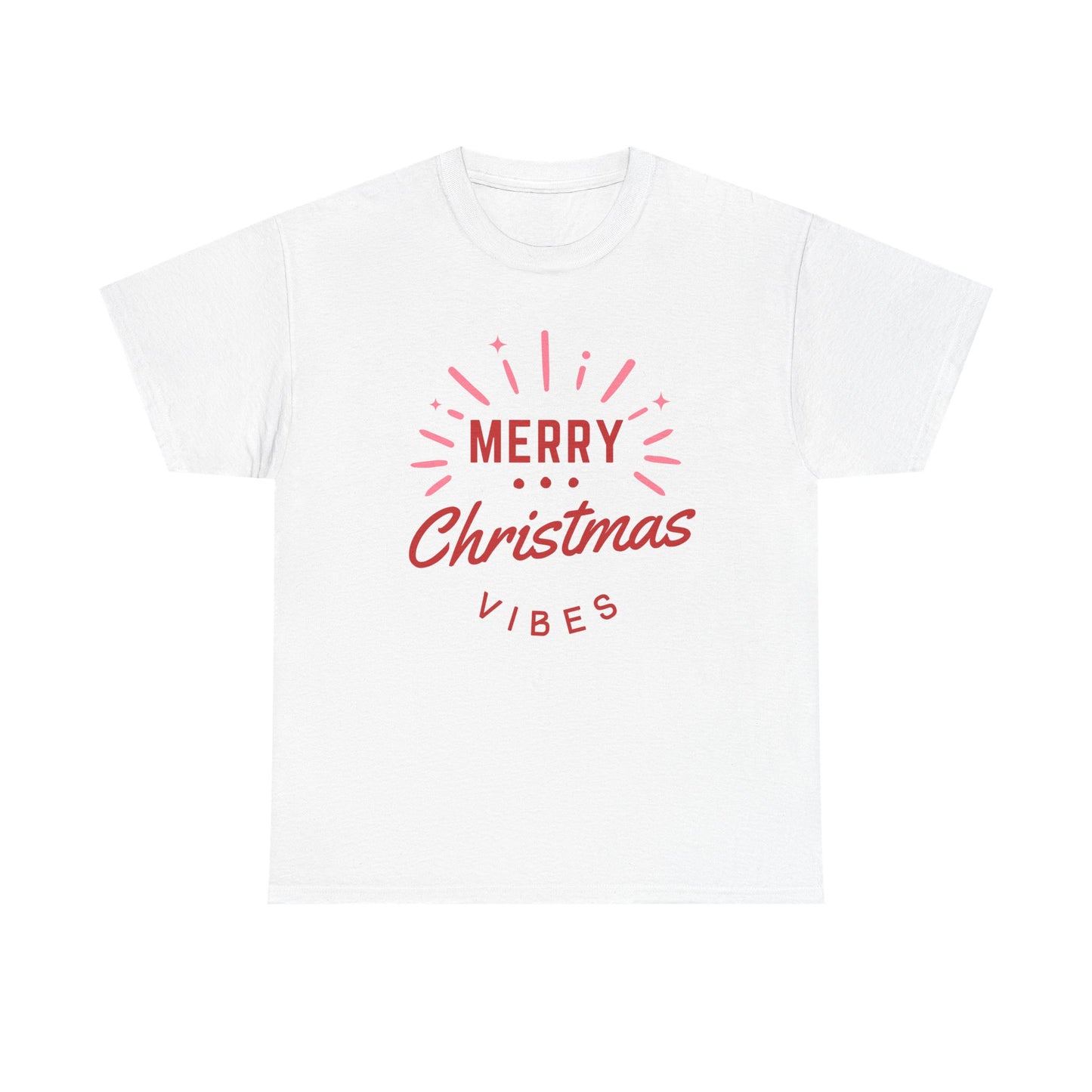 Merry Christmas Vibes T-Shirt | Holiday Typography Tee