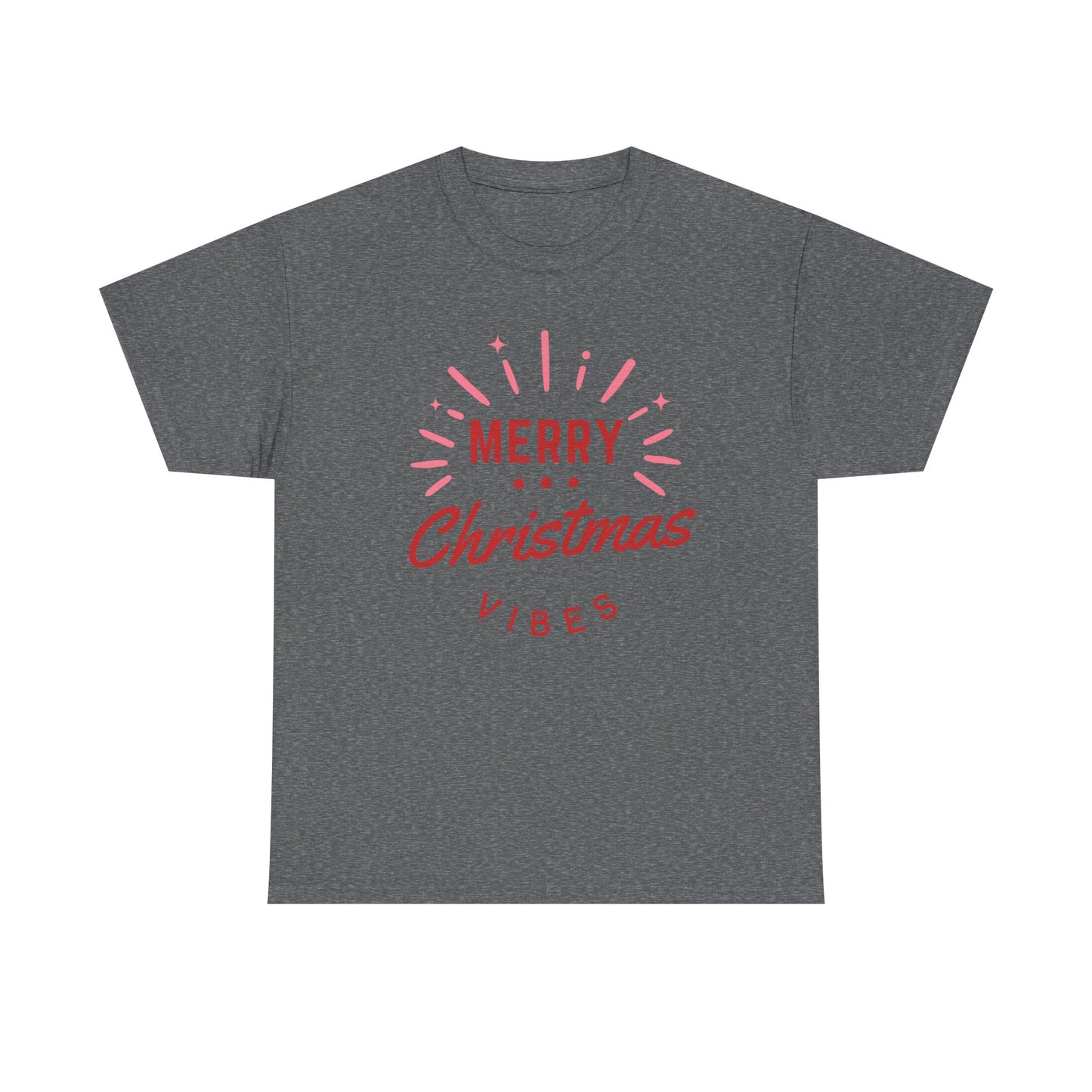 Merry Christmas Vibes T-Shirt | Holiday Typography Tee