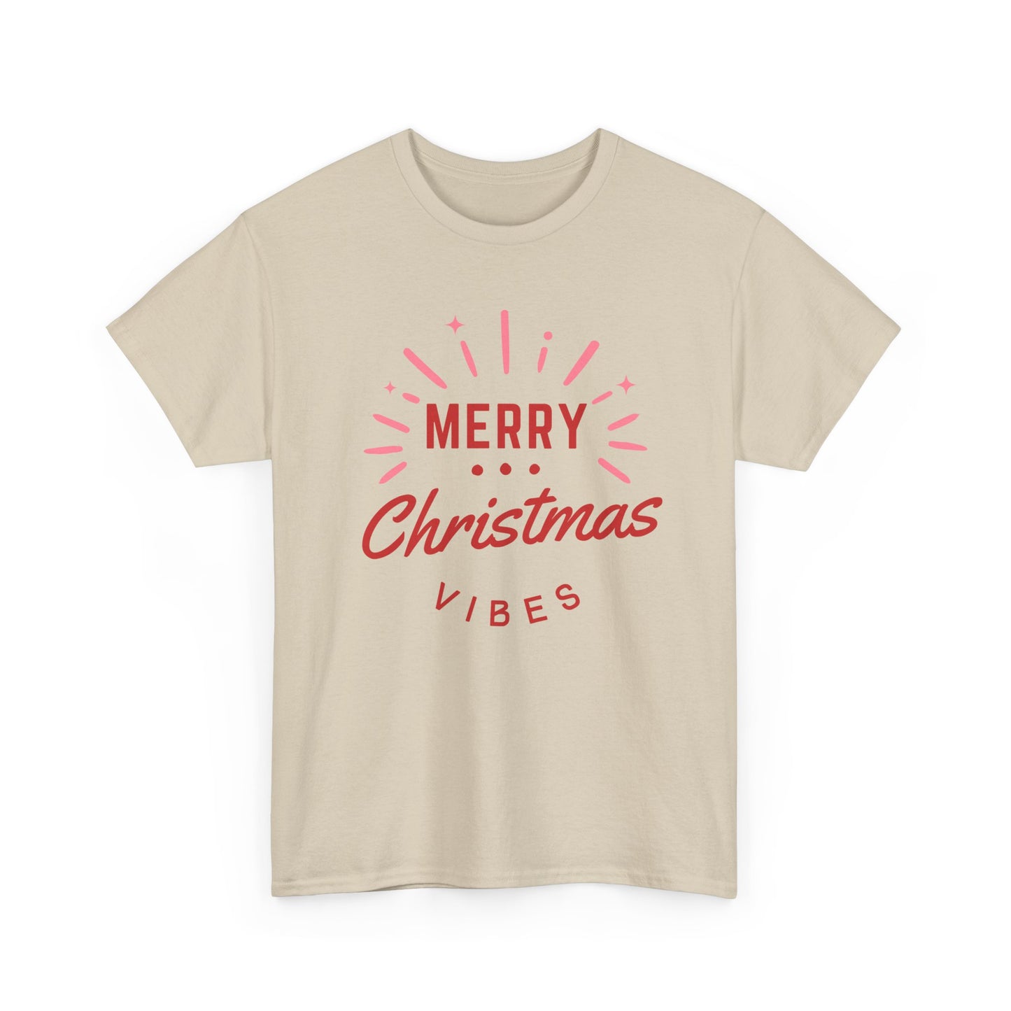 Merry Christmas Vibes T-Shirt | Holiday Typography Tee