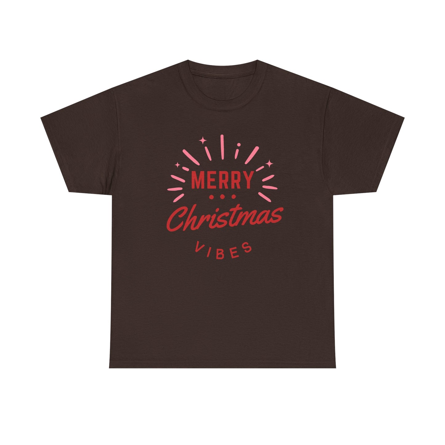 Merry Christmas Vibes T-Shirt | Holiday Typography Tee