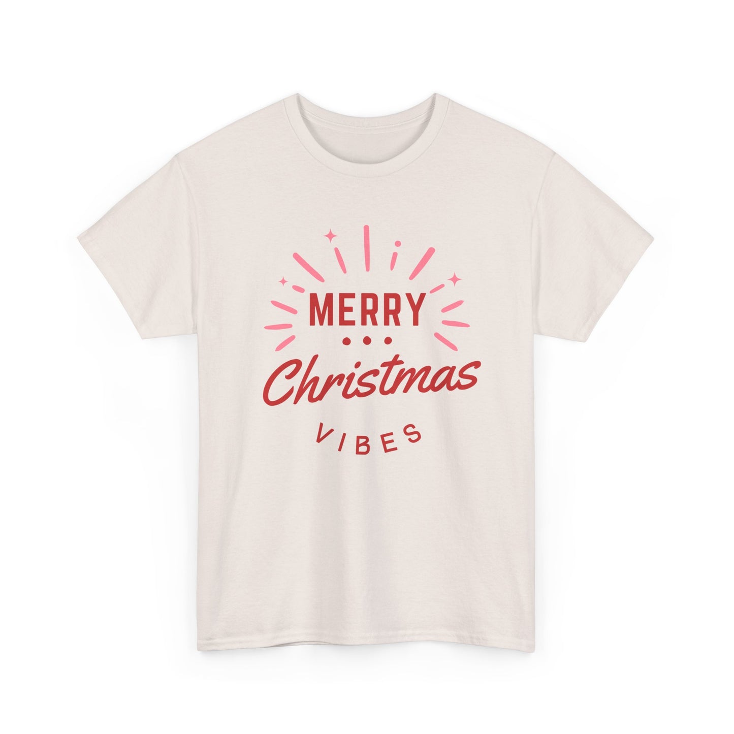 Merry Christmas Vibes T-Shirt | Holiday Typography Tee