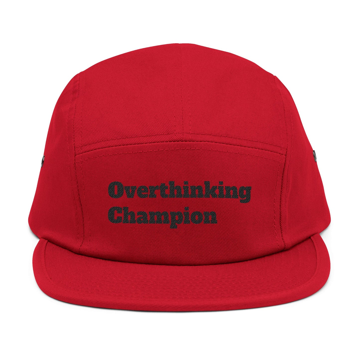 Overthinking Champion Embroidered 5-Panel Cap