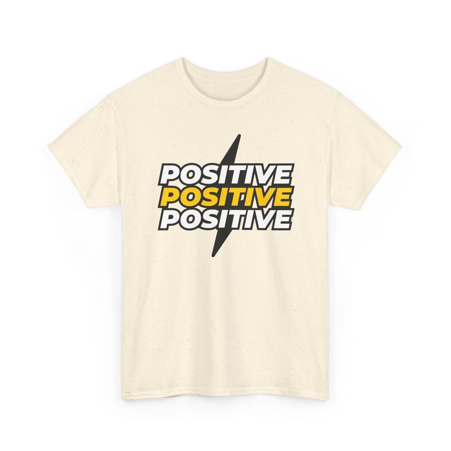 Positive Positive Positive T-Shirt | Lightning Bolt Typography Tee