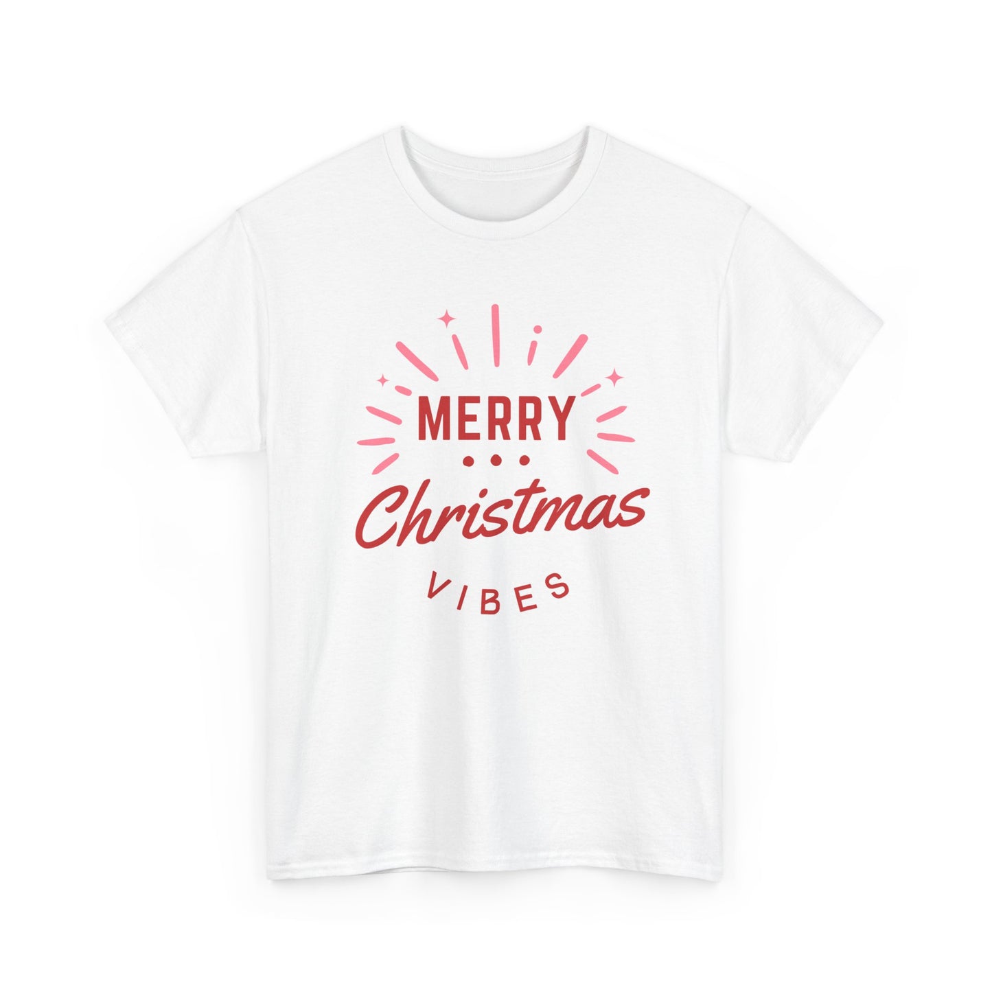 Merry Christmas Vibes T-Shirt | Holiday Typography Tee