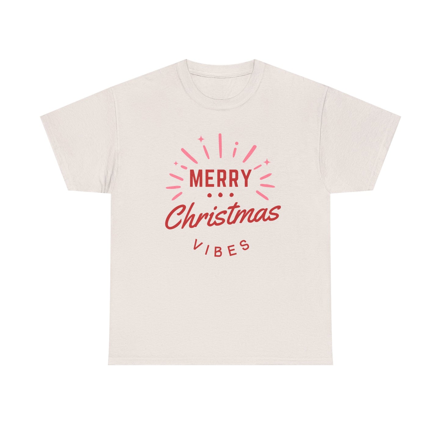 Merry Christmas Vibes T-Shirt | Holiday Typography Tee