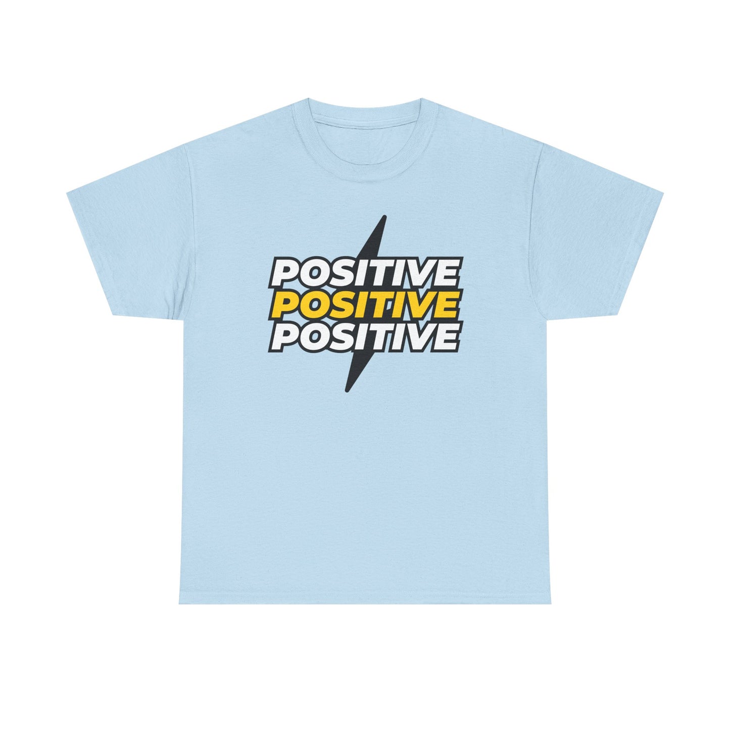 Positive Positive Positive T-Shirt | Lightning Bolt Typography Tee