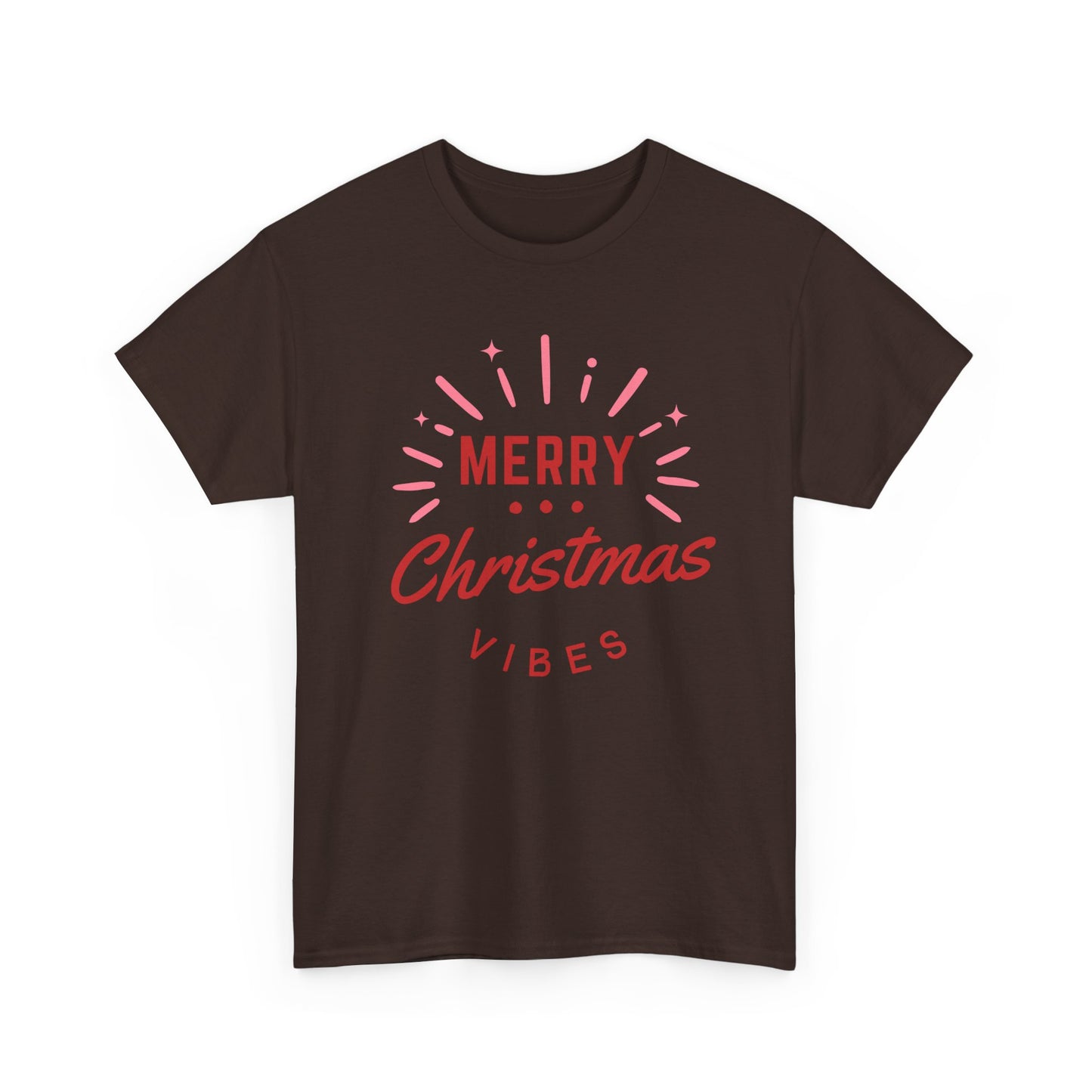 Merry Christmas Vibes T-Shirt | Holiday Typography Tee