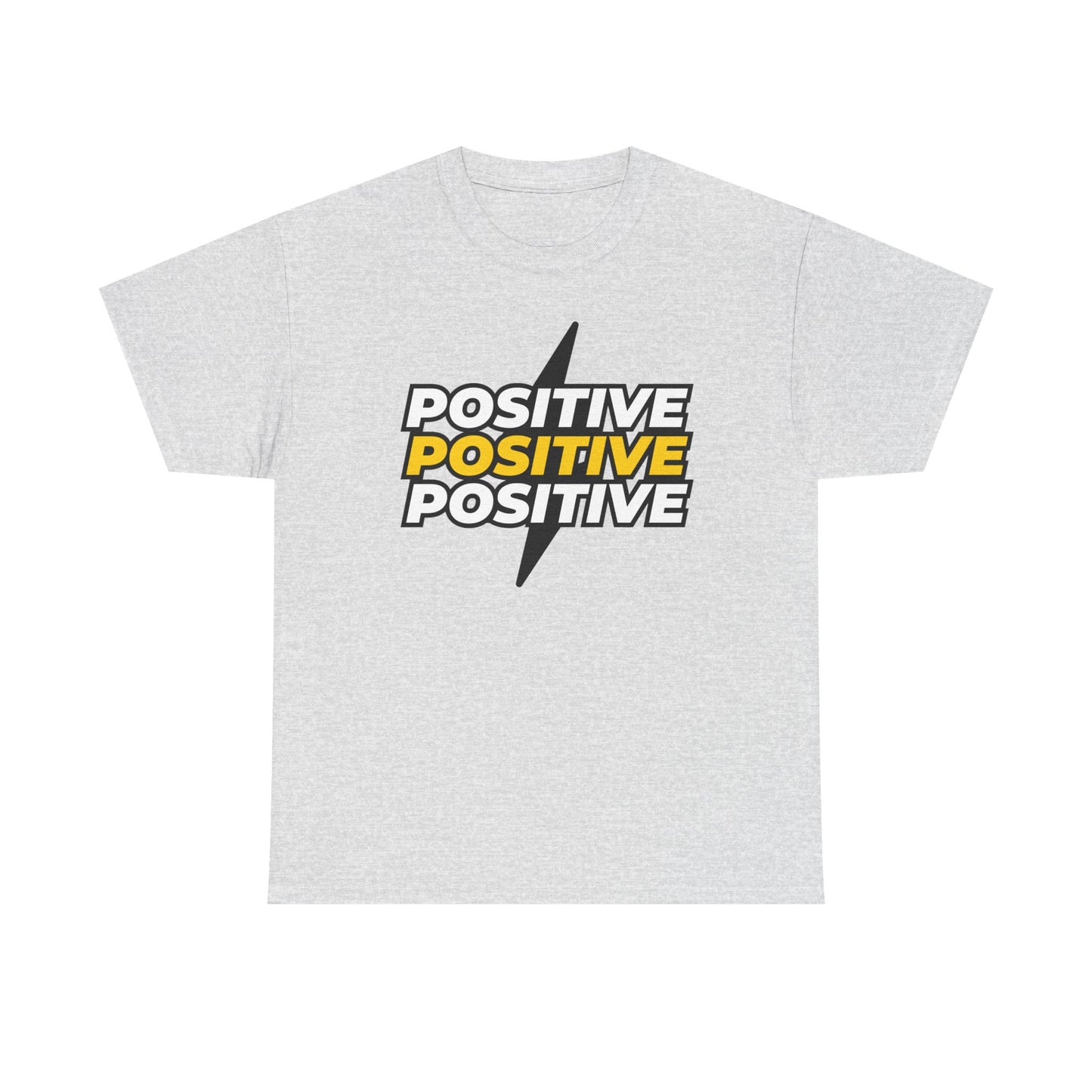 Positive Positive Positive T-Shirt | Lightning Bolt Typography Tee