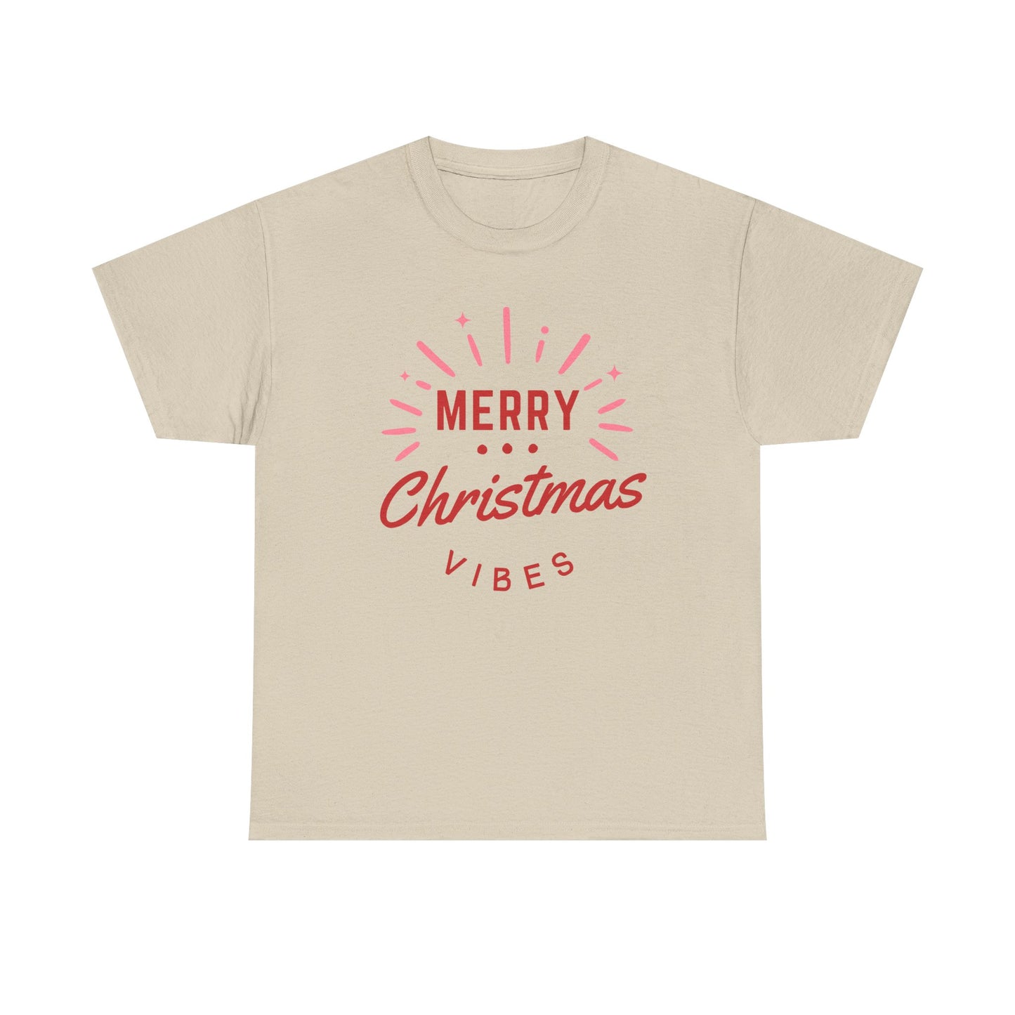 Merry Christmas Vibes T-Shirt | Holiday Typography Tee