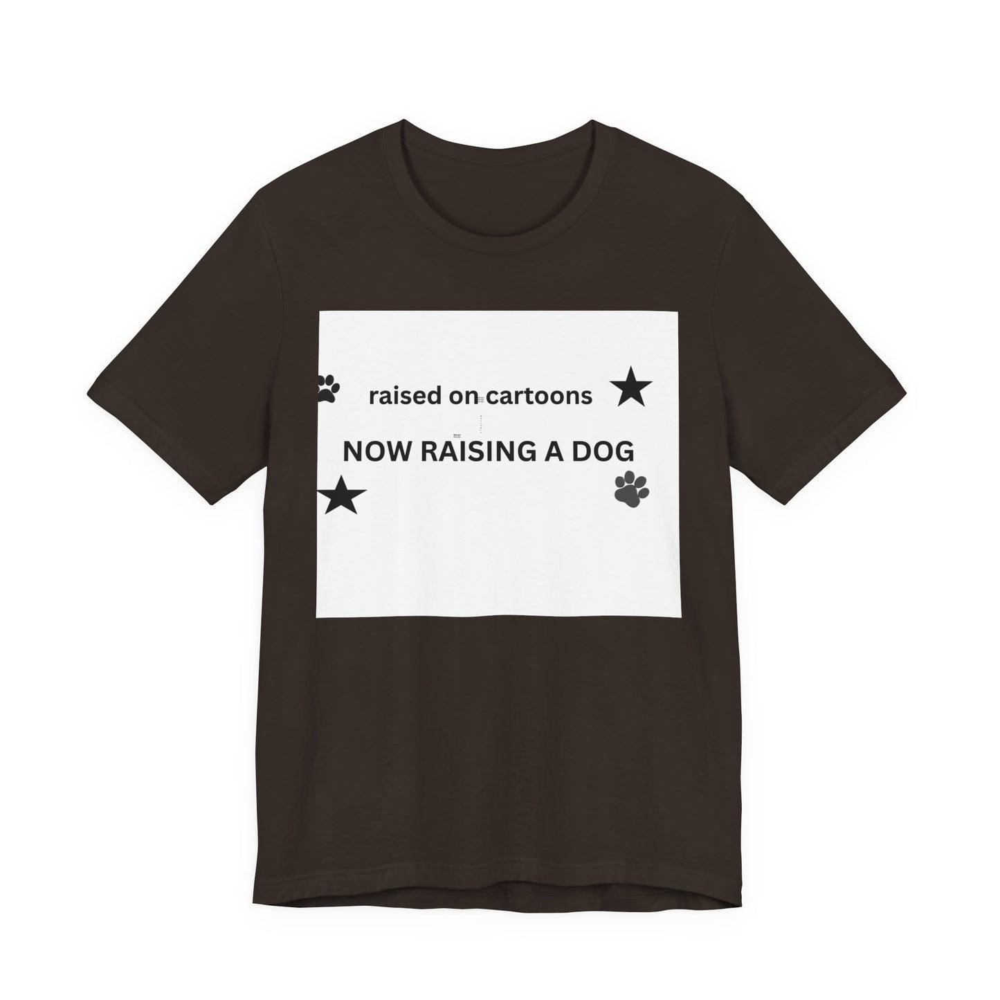 Raised on Cartoons Now Raising a Dog T-Shirt | Dog Lover Tee