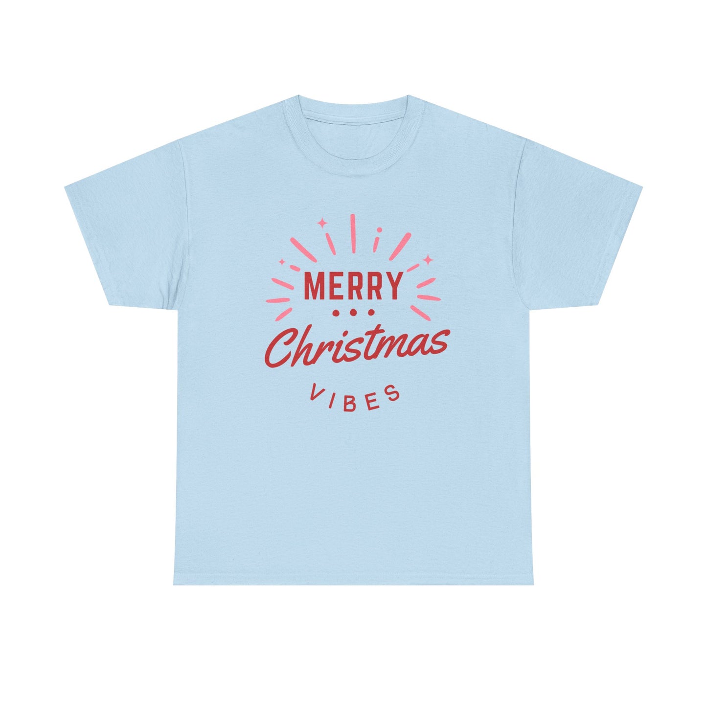 Merry Christmas Vibes T-Shirt | Holiday Typography Tee