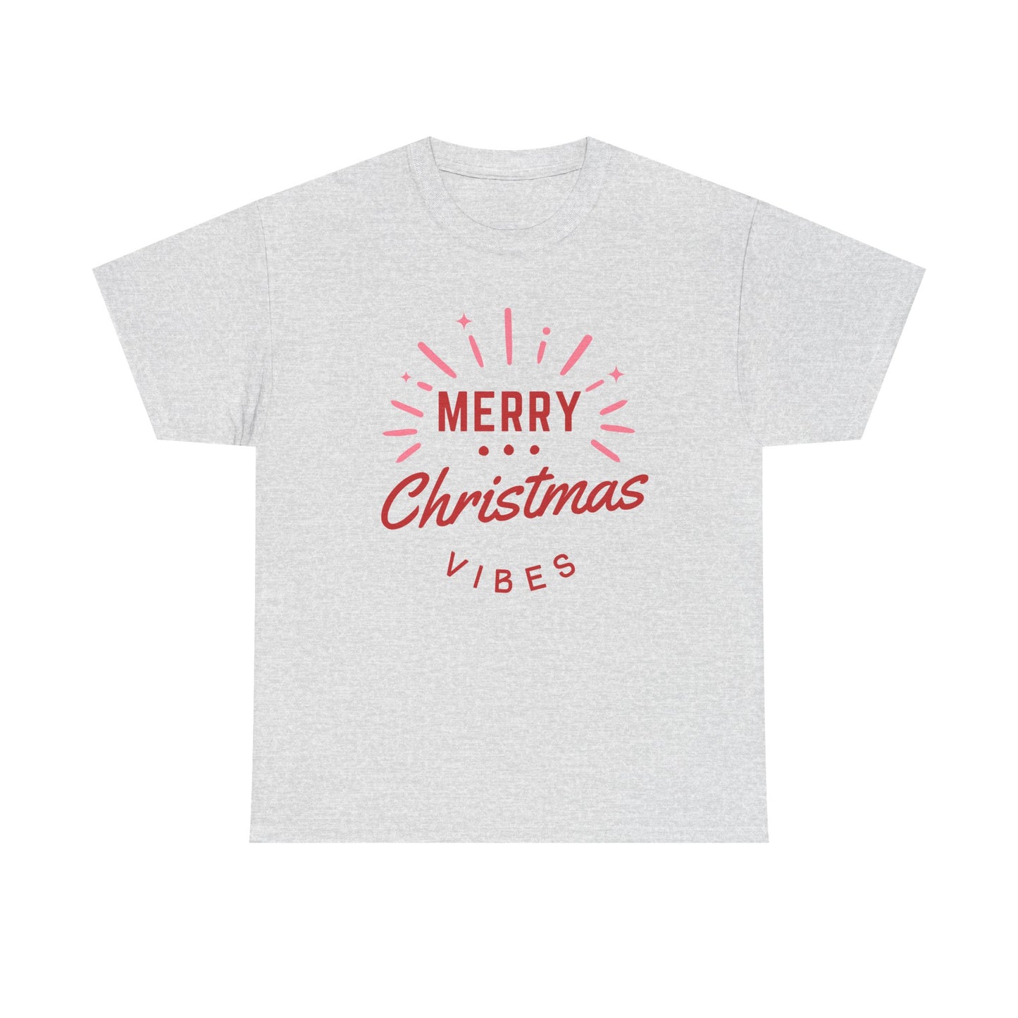 Merry Christmas Vibes T-Shirt | Holiday Typography Tee