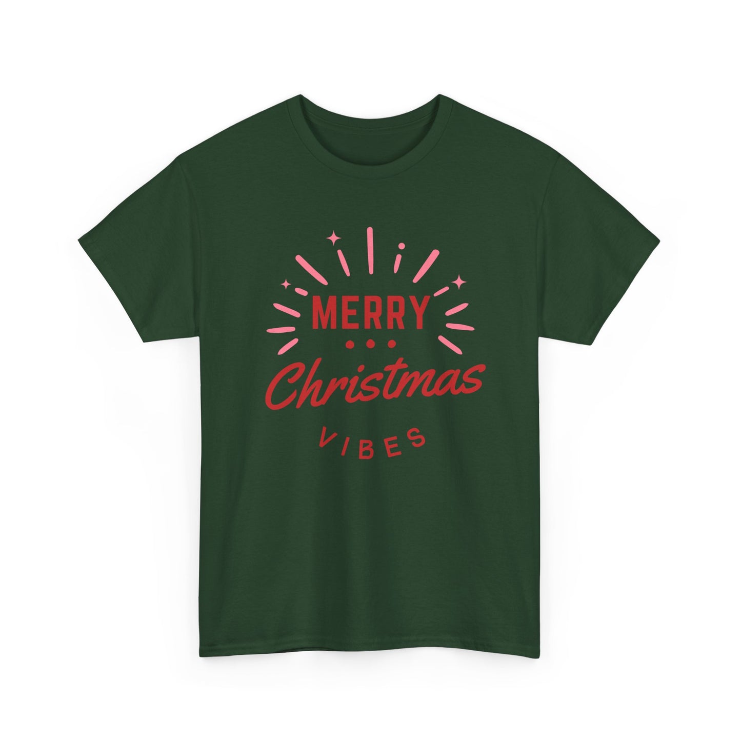 Merry Christmas Vibes T-Shirt | Holiday Typography Tee