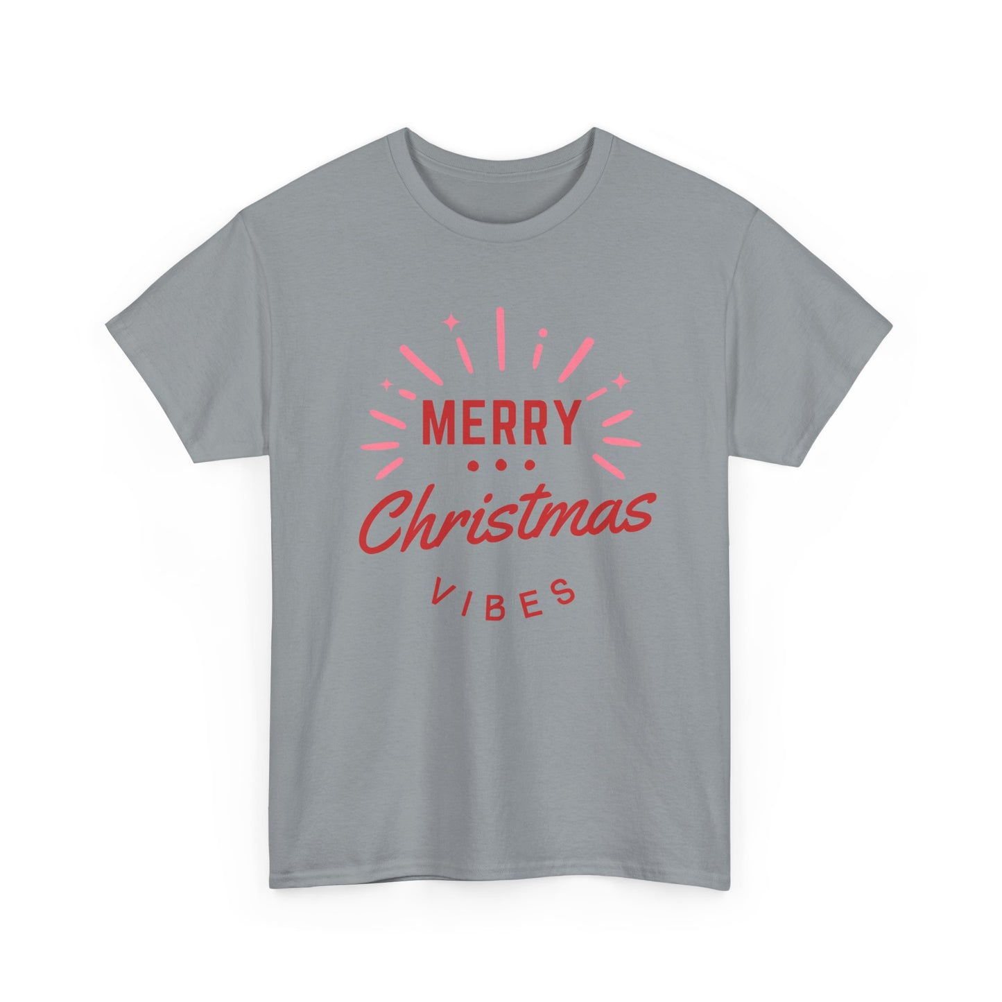 Merry Christmas Vibes T-Shirt | Holiday Typography Tee