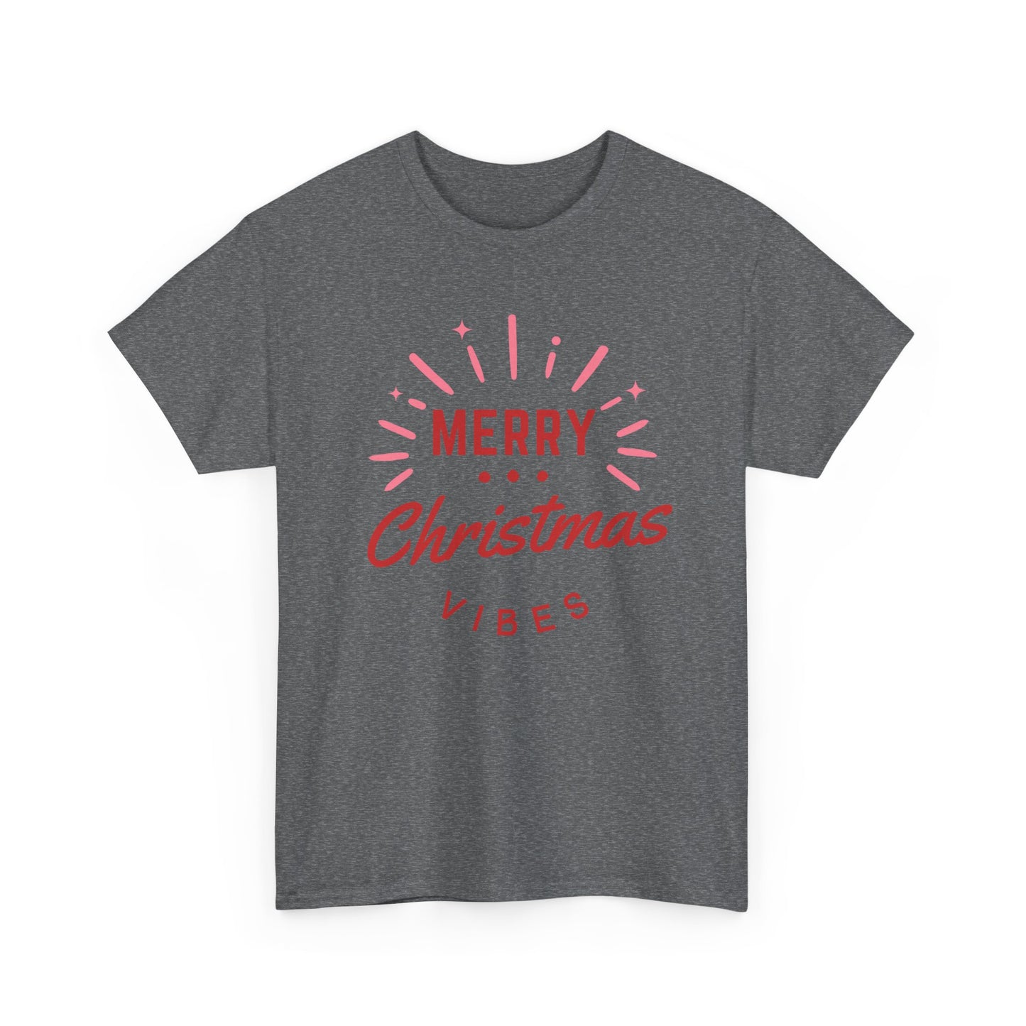 Merry Christmas Vibes T-Shirt | Holiday Typography Tee
