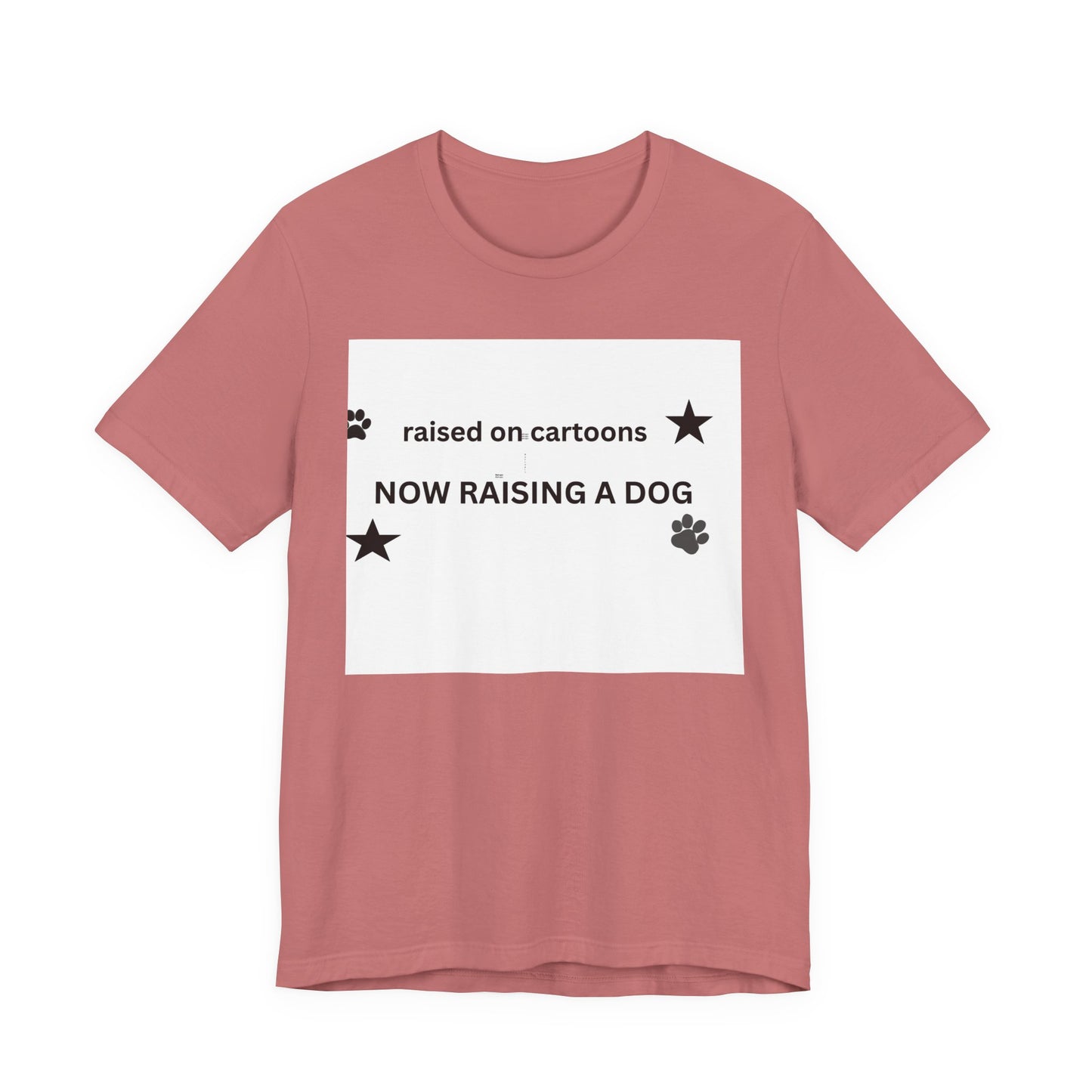 Raised on Cartoons Now Raising a Dog T-Shirt | Dog Lover Tee