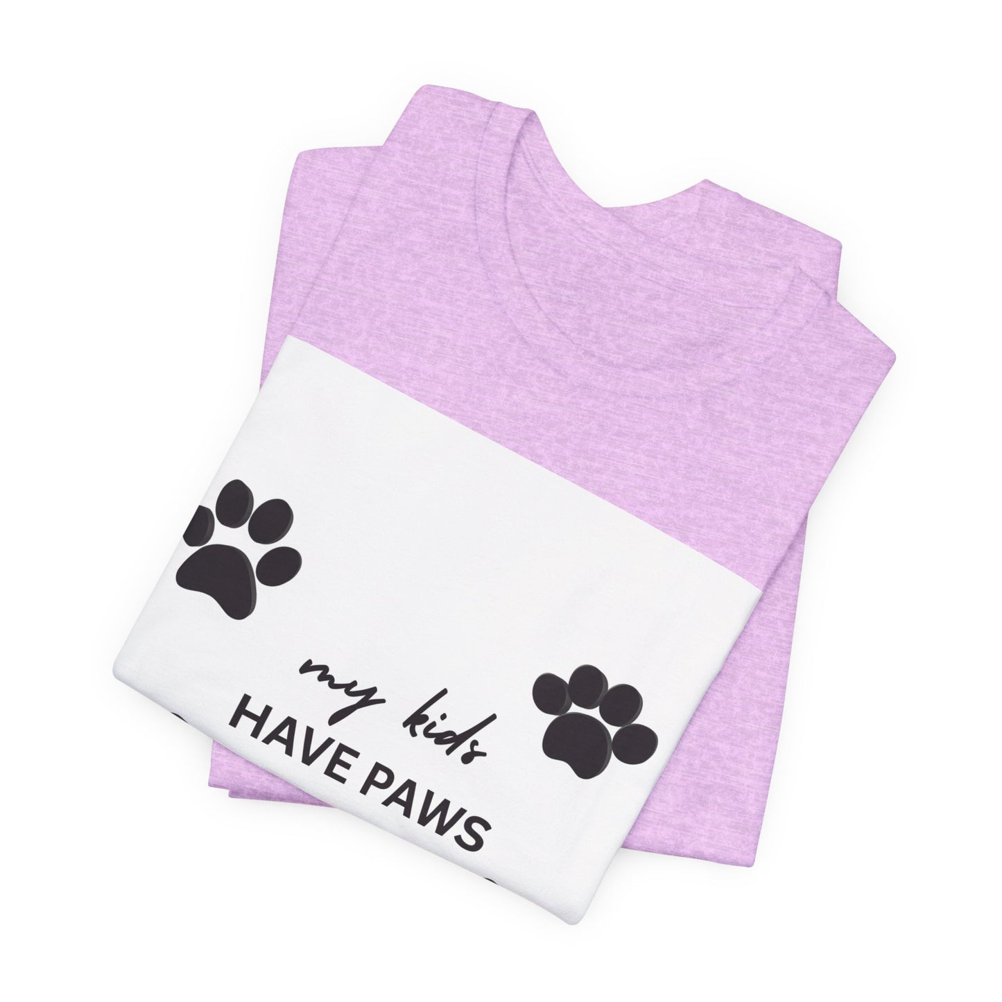 My Kids Have Paws T-Shirt – Cute Paw Print Pet Mom Tee