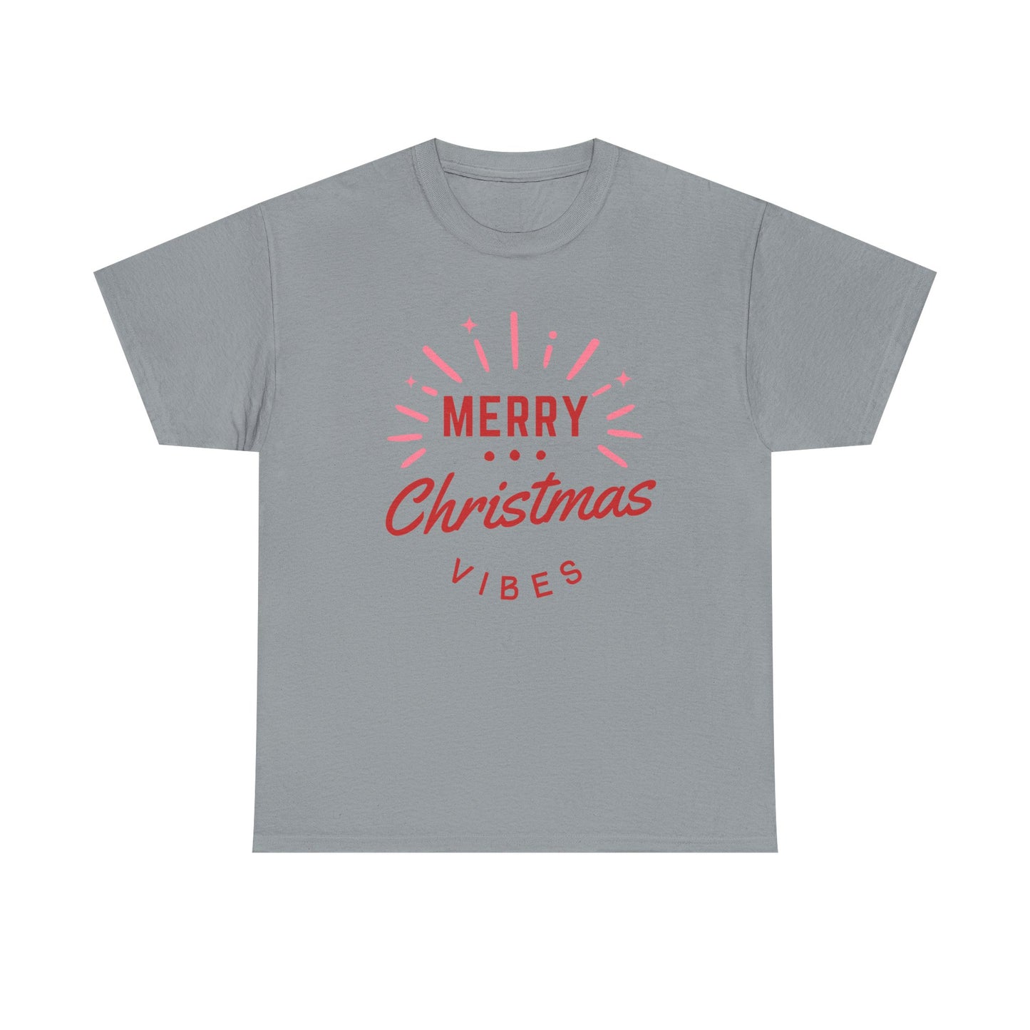 Merry Christmas Vibes T-Shirt | Holiday Typography Tee