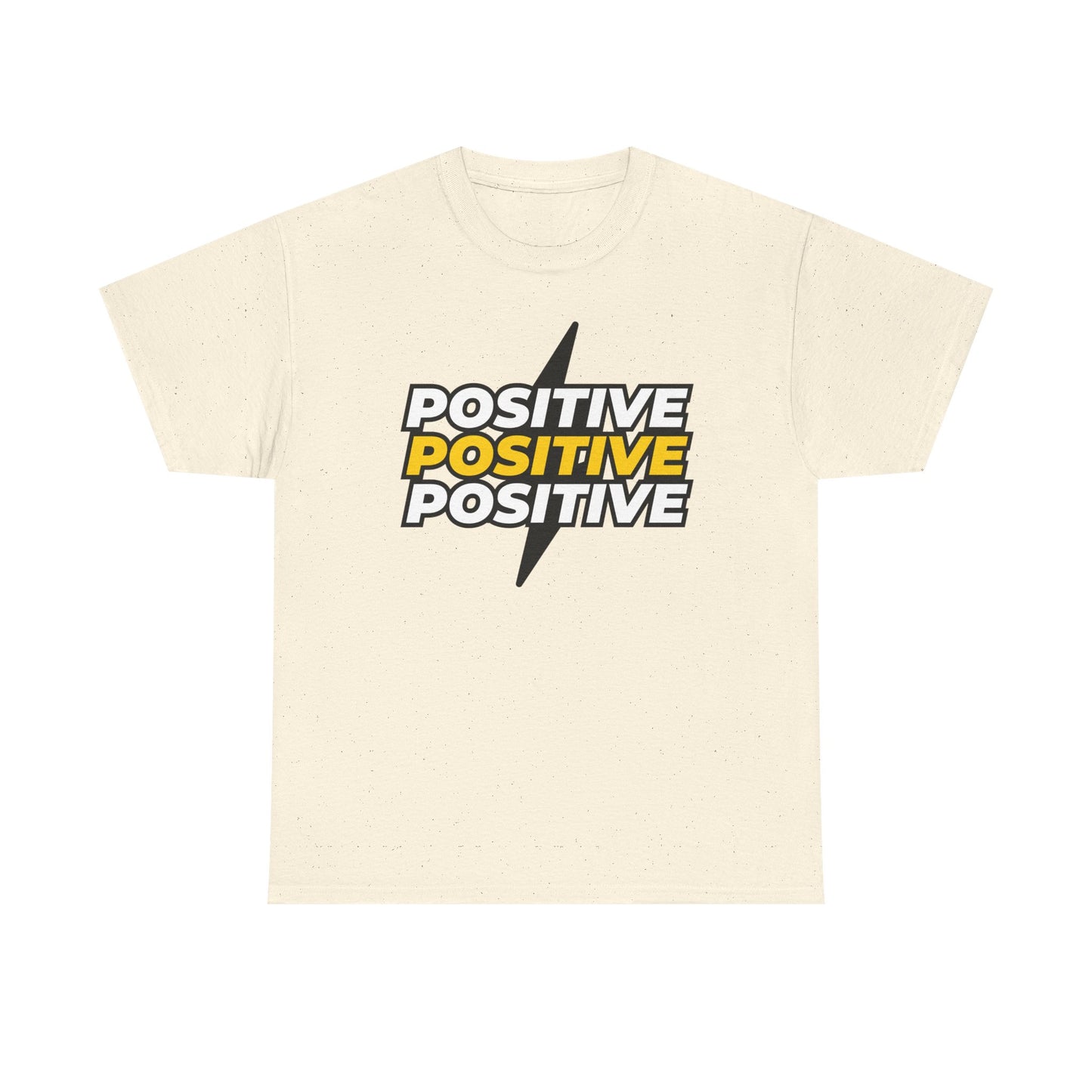 Positive Positive Positive T-Shirt | Lightning Bolt Typography Tee