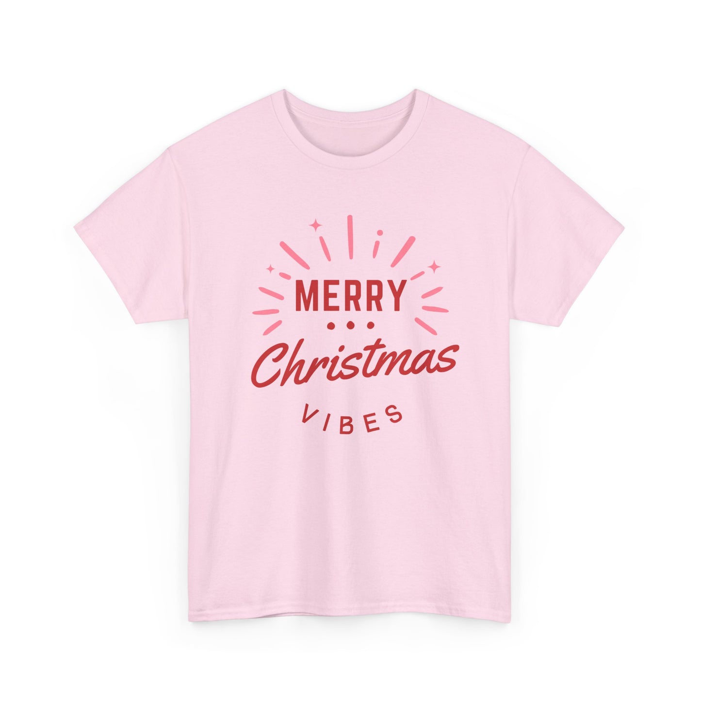 Merry Christmas Vibes T-Shirt | Holiday Typography Tee
